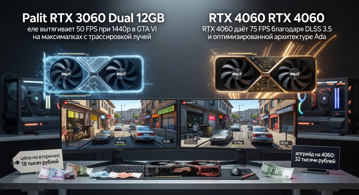 Стоит ли менять Palit RTX 3060 Dual 12GB на RTX 4060 в 2026 — практический разбор с тестами в актуальных играх
