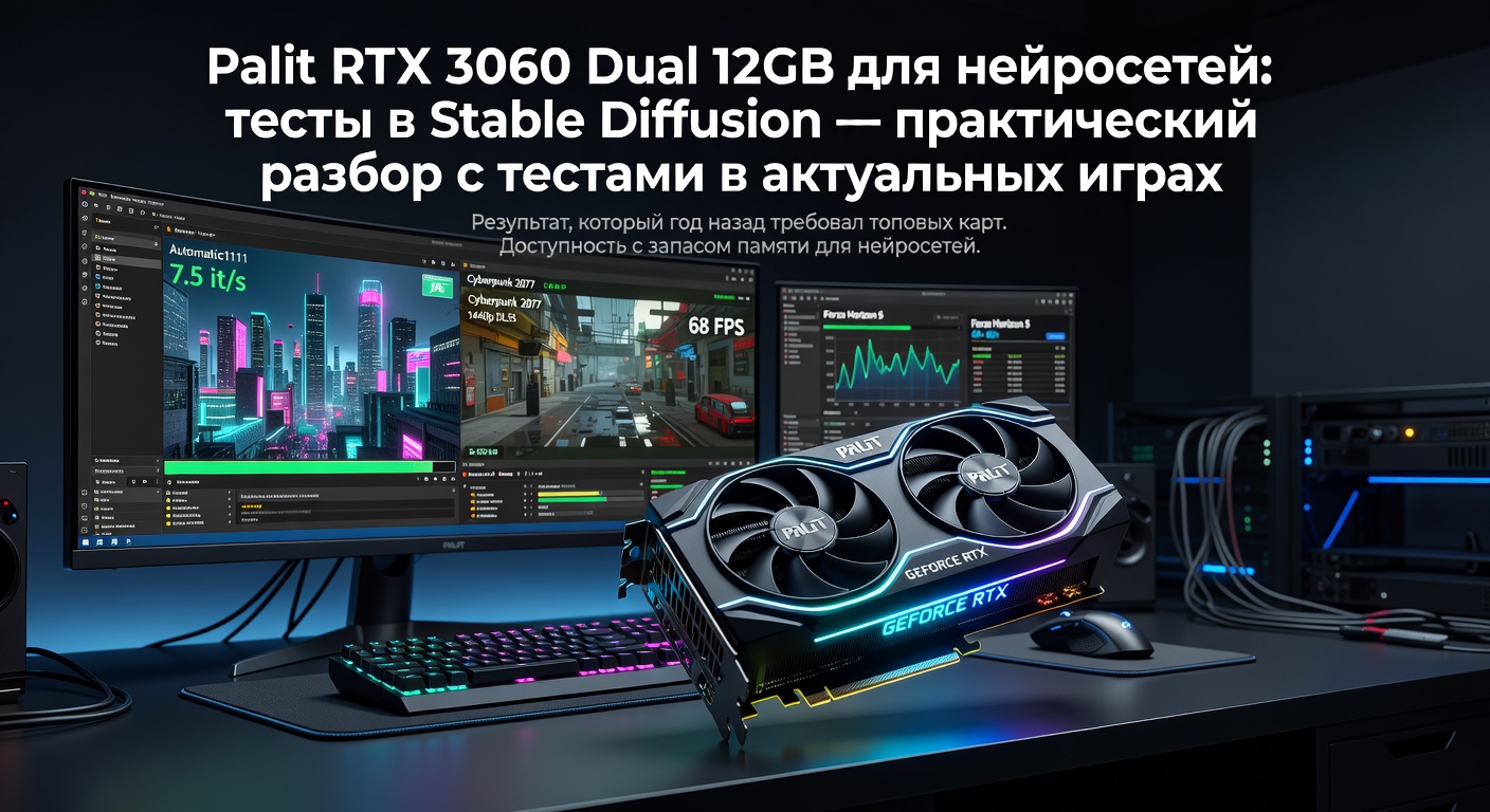 Palit RTX 3060 Dual 12GB для нейросетей: тесты в Stable Diffusion — практический разбор с тестами в актуальных играх