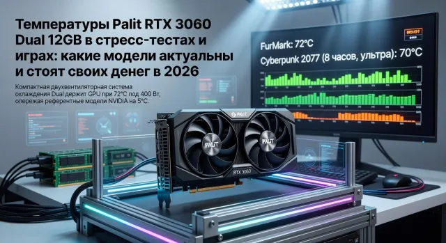 Температуры Palit RTX 3060 Dual 12GB в стресс-тестах и играх: какие модели актуальны и стоят своих денег в 2026