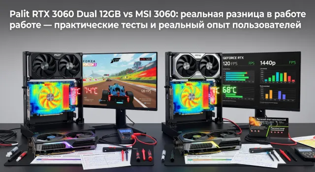 Palit RTX 3060 Dual 12GB vs MSI 3060: реальная разница в работе — практические тесты и реальный опыт пользователей